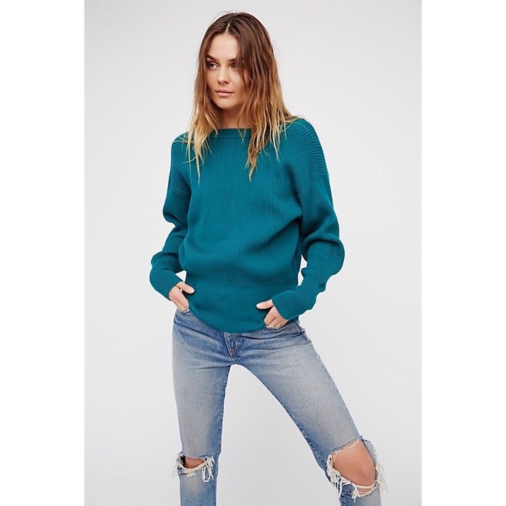 Green Emerald Free People Sweater